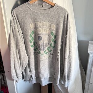 Aerie Gray Graphic Sweatshirt